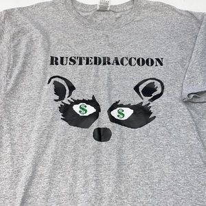 mens RustedRaccoon Tshirt size large